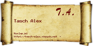 Tasch Alex névjegykártya